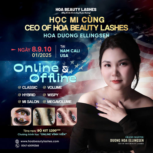 HỌC MI ONLINE VÀ OFFLINE CÙNG HOA DUONG ELLINGSEN TẠI NAM CALI, USA